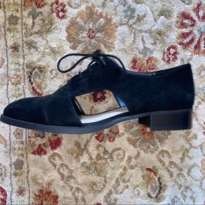 Nine West Cutout Suede Oxford Shoes